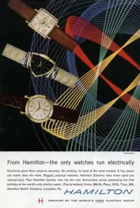 Hamilton Electric Wristwatch Ad 1957